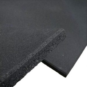 Rubber Gym Tile Flooring - Black